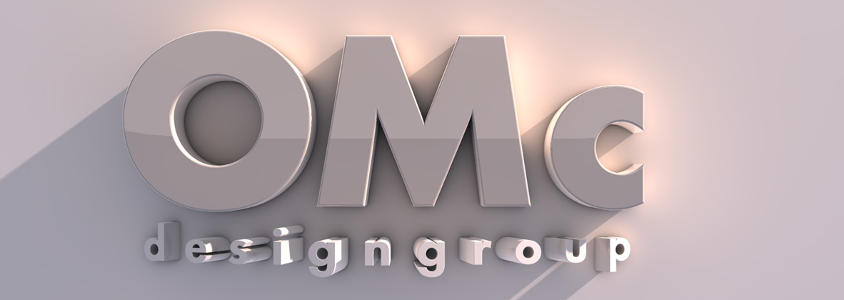 OMC designgroup logo transformed to 3D and rendered